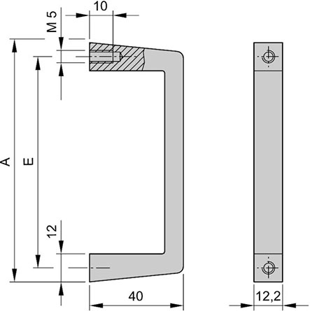 10501-018, ручка NATUR ELOXIERT