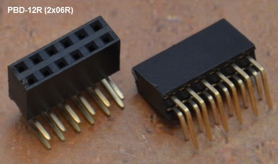 pbd 2х6r (pbd-12r), гн. в плату угл. PBD 2х6R (PBD-12R), гн. в плату угл.