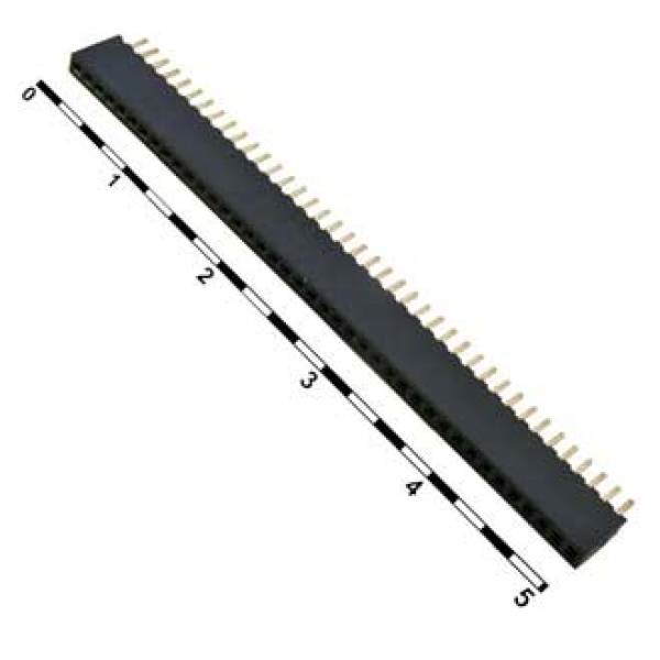 pbl-1х40, розетка на пл. однорядн. шаг 1.27 PBL-1х40, розетка на пл. однорядн. шаг 1.27