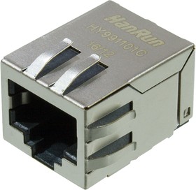 HY991101C, SMT розетка RJ-45 с трансф.