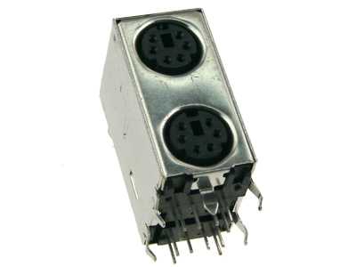 mdn-2x6fr, розетка mini din, на плату, двойная, экран. MDN-2x6FR, розетка MINI DIN, на плату, двойная, экран.