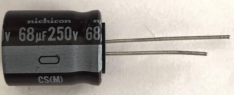 ucs2e680mhd 68мкф 250vdc 16x20мм ±20%, электролит. конденсатор UCS2E680MHD 68мкФ 250VDC 16x20мм ±20%, электролит. конденсатор
