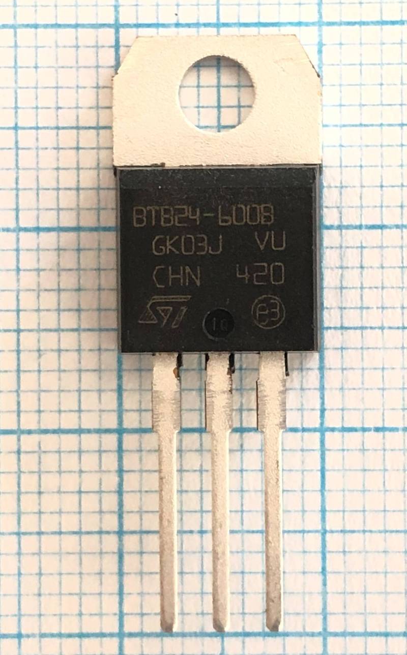btb24-600brg, симистор 600в 25а 50ма 4q BTB24-600BRG, симистор 600В 25А 50мА 4Q