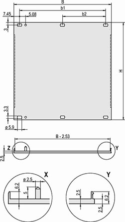 20848-097, передняя панель 3u 84hp 20848-097, передняя панель 3U 84HP