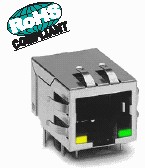 j0011d21b, розетка rj-45 lan со светодиодами J0011D21B, розетка RJ-45 LAN со светодиодами