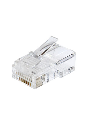 tpr-8p8c-s2, вилка rj-45 для круглого одножильного кабеля TPR-8P8C-S2, вилка RJ-45 для круглого одножильного кабеля