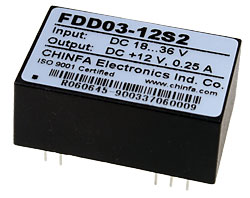 fdd03-12s4, dc/dc-конвертор FDD03-12S4, DC/DC-конвертор