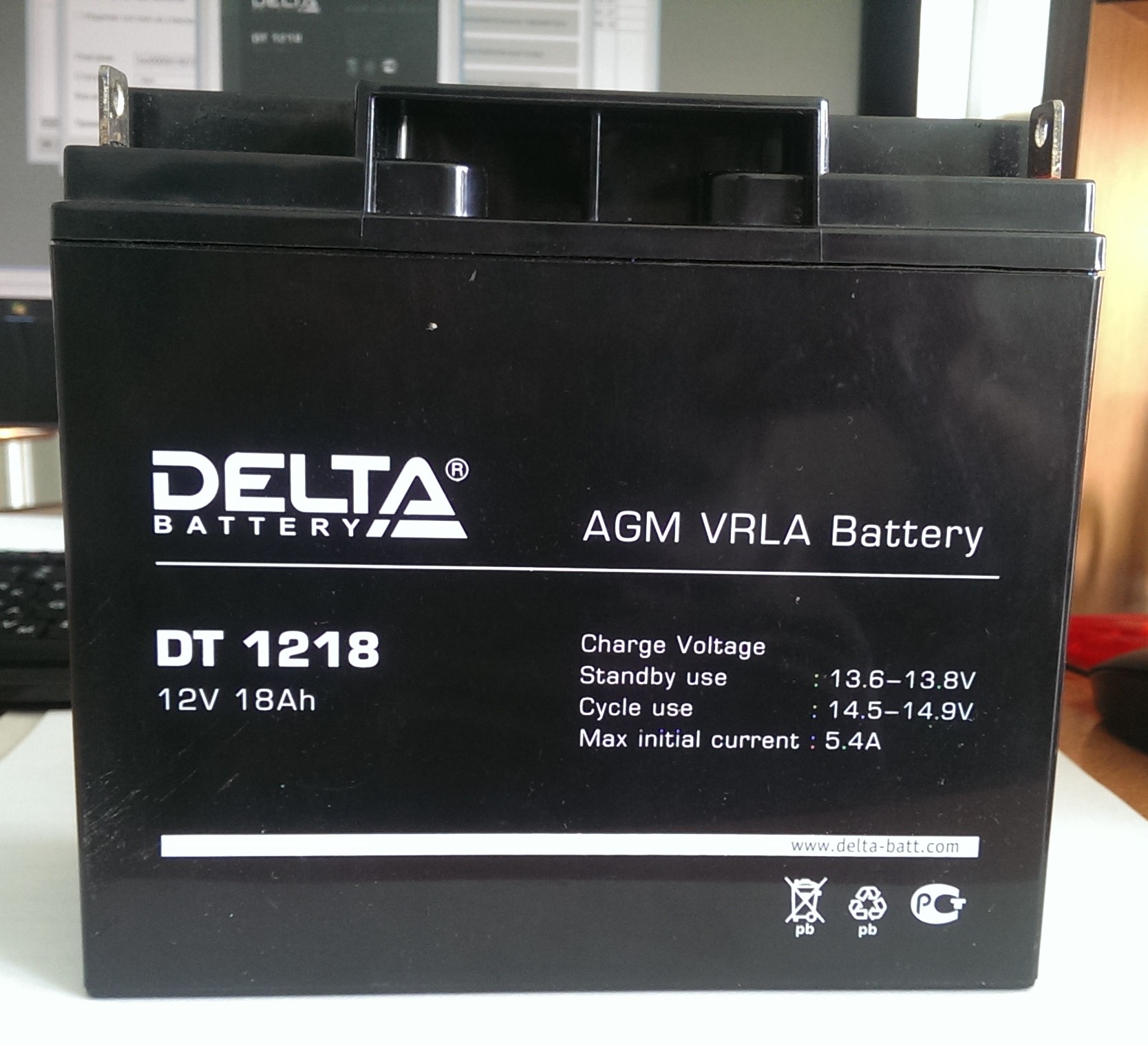 dt 1218, аккумулятор 12в 18ач 181х76х167 DT 1218, аккумулятор 12В 18Ач 181х76х167