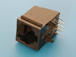TJ2-8P8C, розетка RJ-45 на плату