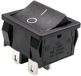 rs-606pabbbt-g, переключатель клавишный 2xon-off 250в 6a черный RS-606PABBBT-G, переключатель клавишный 2xON-OFF 250В 6A черный