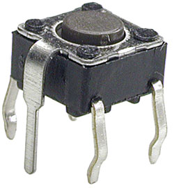 TS-A1PG-130G, кнопка такт. с зазем. h=4.3мм