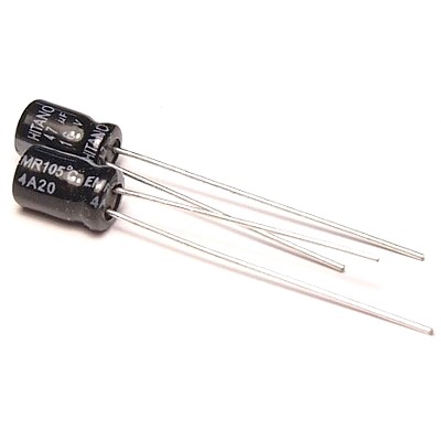emr-10v-100uf, электролит. конденсатор EMR-10V-100uF, электролит. конденсатор