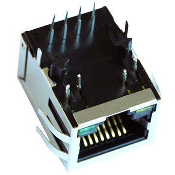 jx0011d21bnl, розетка rj-45 lan со светодиодами JX0011D21BNL, розетка RJ-45 LAN со светодиодами