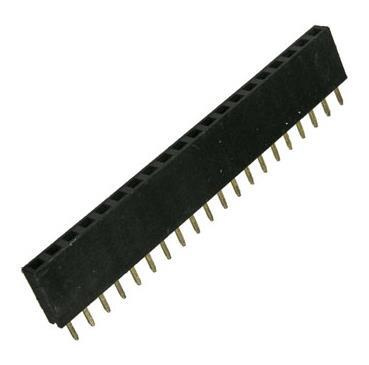 pbs-20(ds1023-1x20s21), гнездо в плату однорядное PBS-20(DS1023-1x20S21), гнездо в плату однорядное