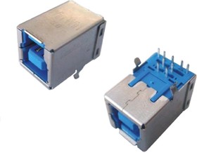 USB 3.0 B, розетка на плату угл.