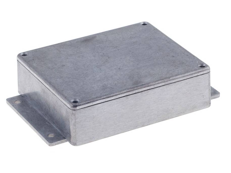 b023mf, корпус 120x100x35мм, алюминий, некрашеный, с фланцами B023MF, корпус 120x100x35мм, алюминий, некрашеный, с фланцами