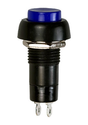 pb-10bbu1-g, кнопка без фиксации 250в 1а синяя PB-10BBU1-G, кнопка без фиксации 250В 1А синяя