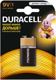 6lr61, элемент питания duracell basic 9v (крона) 6LR61, элемент питания Duracell Basic 9V (Крона)