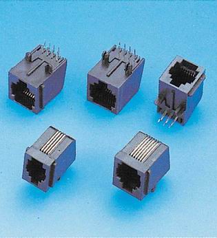 TJ2-6P4C (T2-6P4C), розетка телеф. на плату