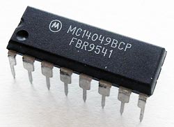mc14049bcp, микросхема MC14049BCP, микросхема