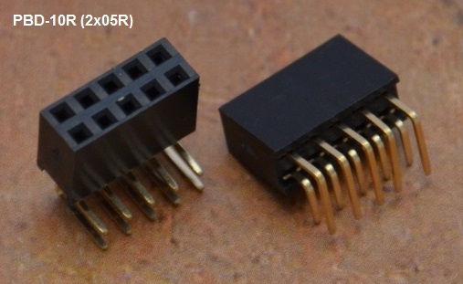 pbd 2x5r (разъем pbd-10r), гнездо в плату PBD 2x5R (разъем PBD-10R), гнездо в плату