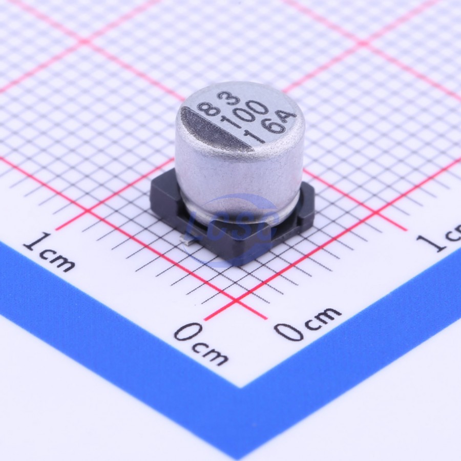 16CE100AX, электролит. конденсатор 100 uF 16 VDC