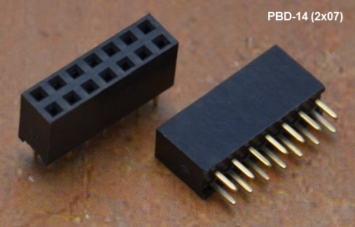 pbd 2x7 (разъем pbd-14), гн. в плату PBD 2x7 (разъем PBD-14), гн. в плату