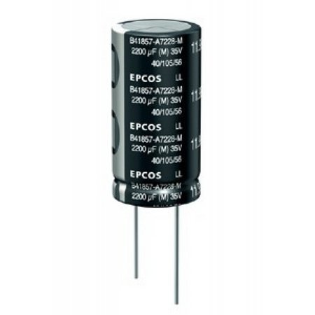 b41851а6228м000, электролит. конденсатор 50v 2200uf /18*35/105°c B41851А6228М000, электролит. конденсатор 50V 2200uF /18*35/105°C