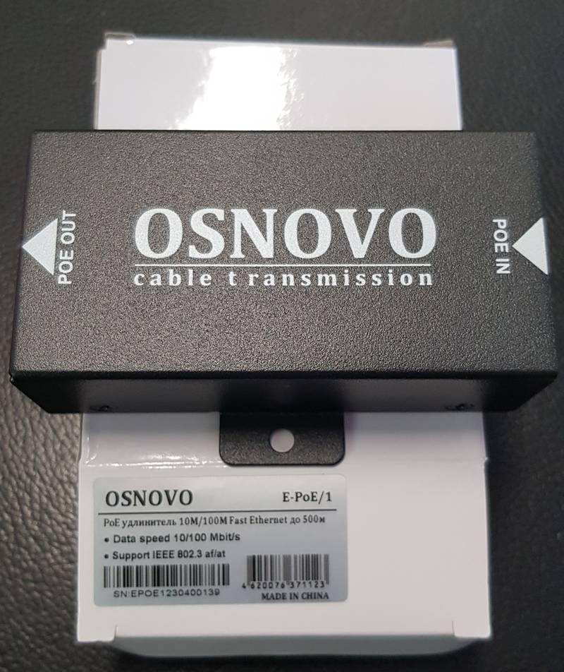 poe удлинитель osnovo e-poe/1 PoE удлинитель OSNOVO E-PoE/1