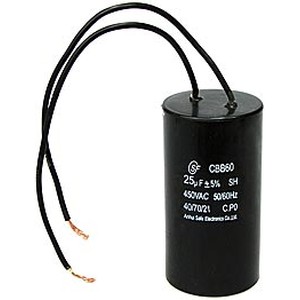 CBB60 25uF 450V WIRE (SAIFU), конденсатор пусковой