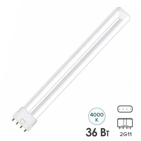 лампа компактная люминесцентная dulux l 36w/840 2g11 холодно-белая Лампа компактная люминесцентная Dulux L 36W/840 2G11 холодно-белая