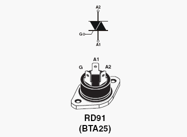 BTA25-600B, тиристор