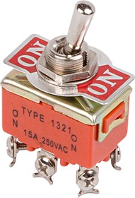 kn-202, тумблер 250в 15а (6c) on-on 2п KN-202, тумблер 250В 15А (6c) ON-ON 2п