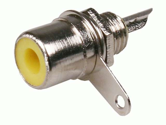 rs-104 rca, гнездо на блок, синее, крепление гайка RS-104 RCA, гнездо на блок, синее, крепление гайка